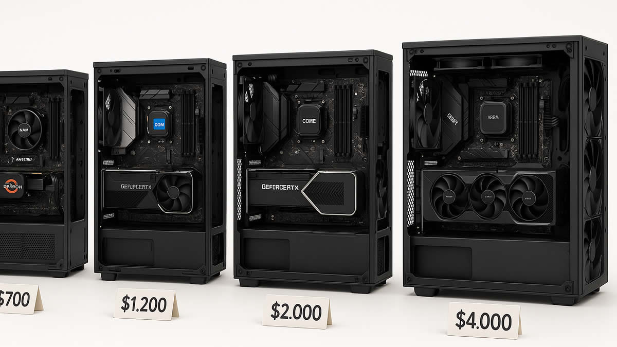 Configuraciones de workstation por nivel de presupuesto