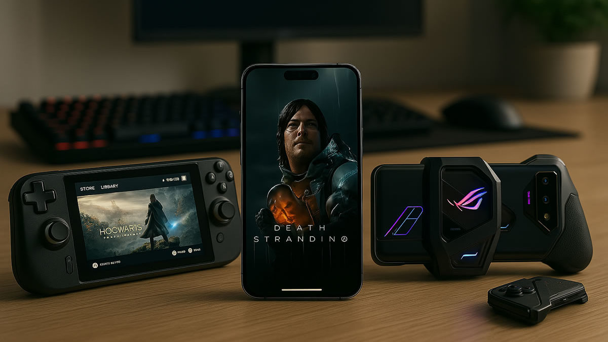 Móviles con mandos acoplados ejecutando juegos de consola