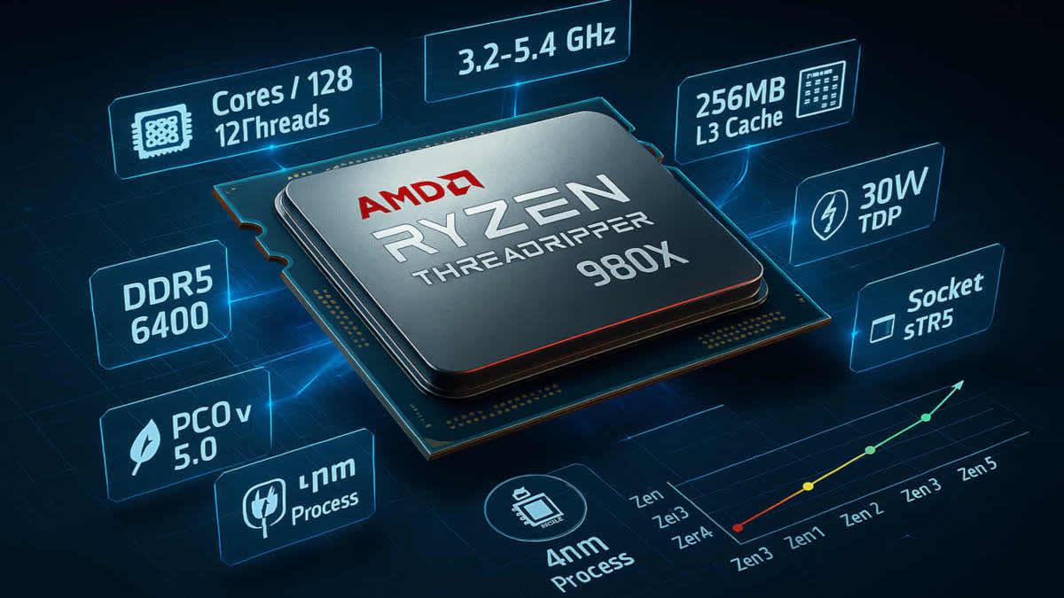 Especificaciones del AMD Threadripper 9980X