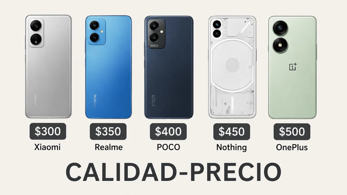 Comparativa de los mejores smartphones calidad-precio del mercado