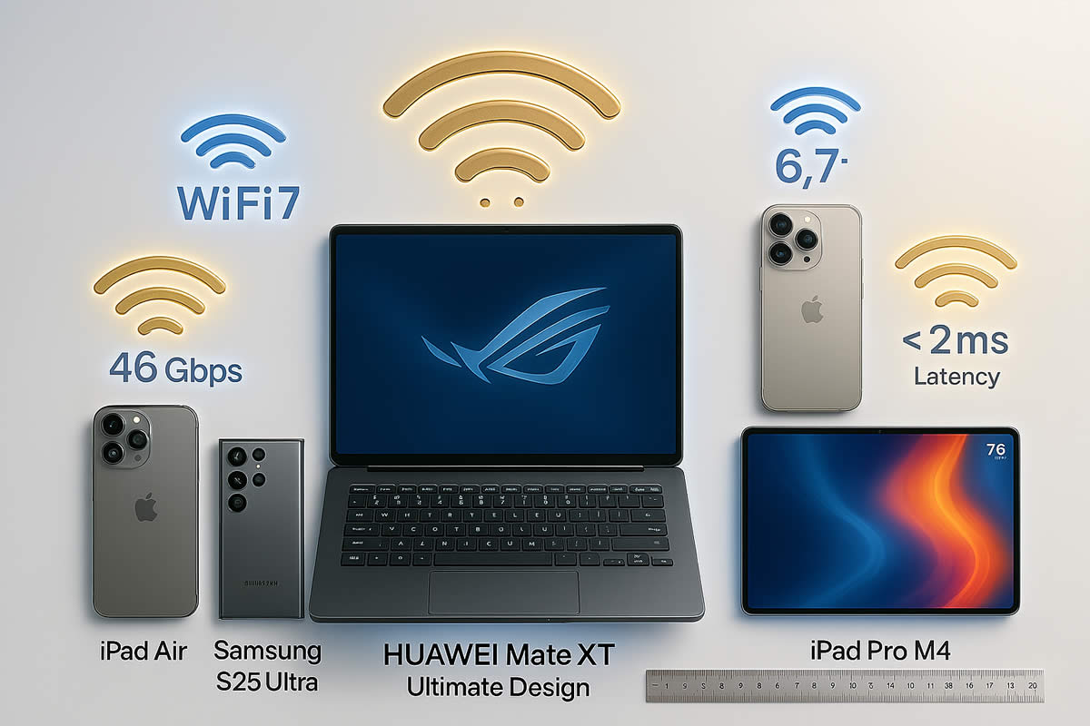 Móviles, portátiles, consolas y tarjetas de red compatibles con WiFi 7