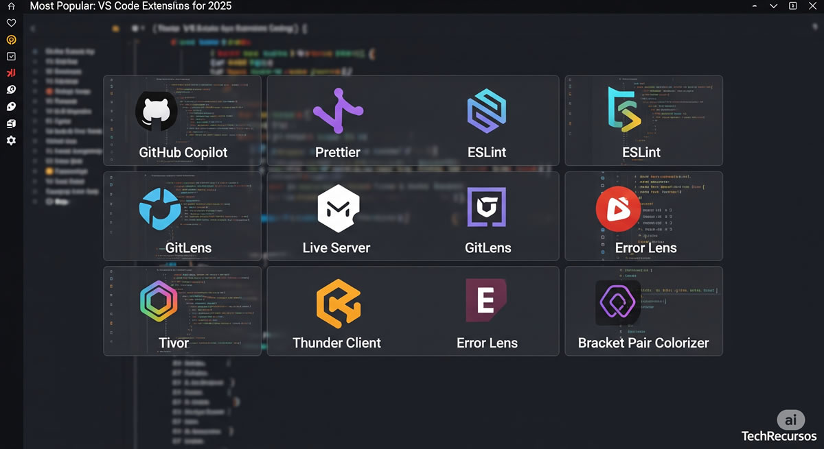 Extensiones populares de VS Code: GitHub Copilot, Prettier, ESLint y GitLens