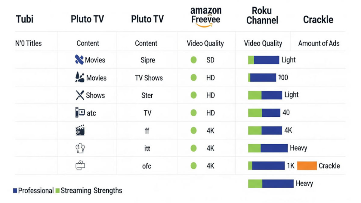 Comparativa de plataformas de streaming gratuitas en una smart TV
