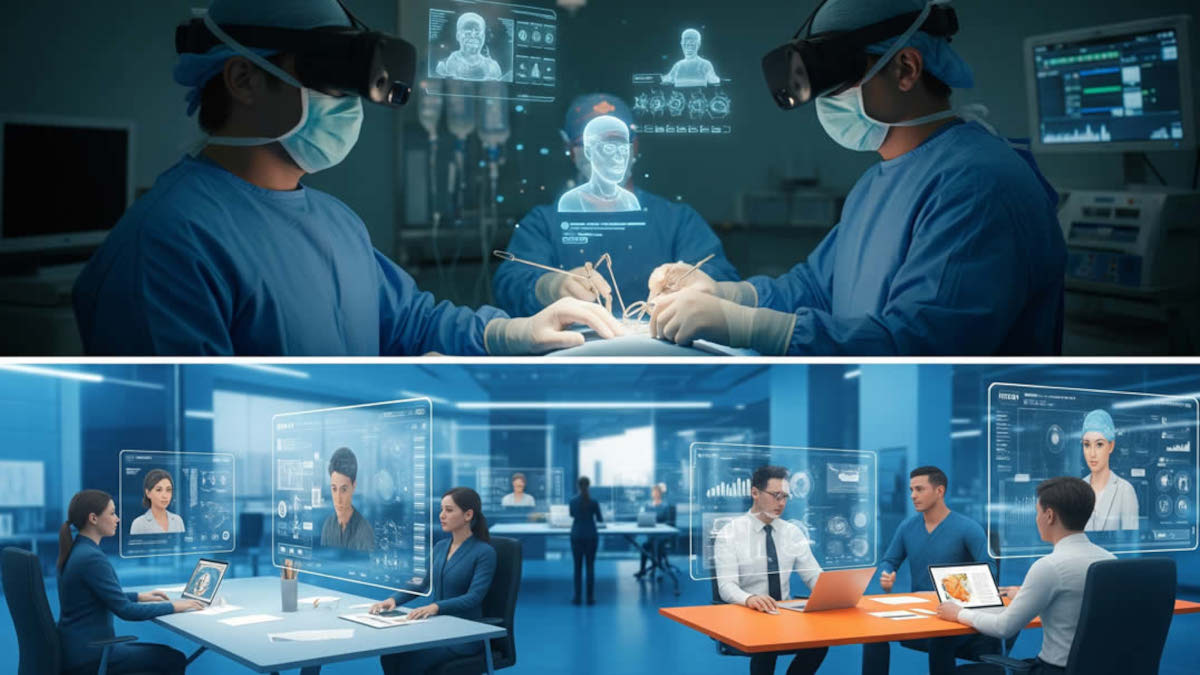 Gafas de realidad aumentada mostrando información superpuesta al entorno